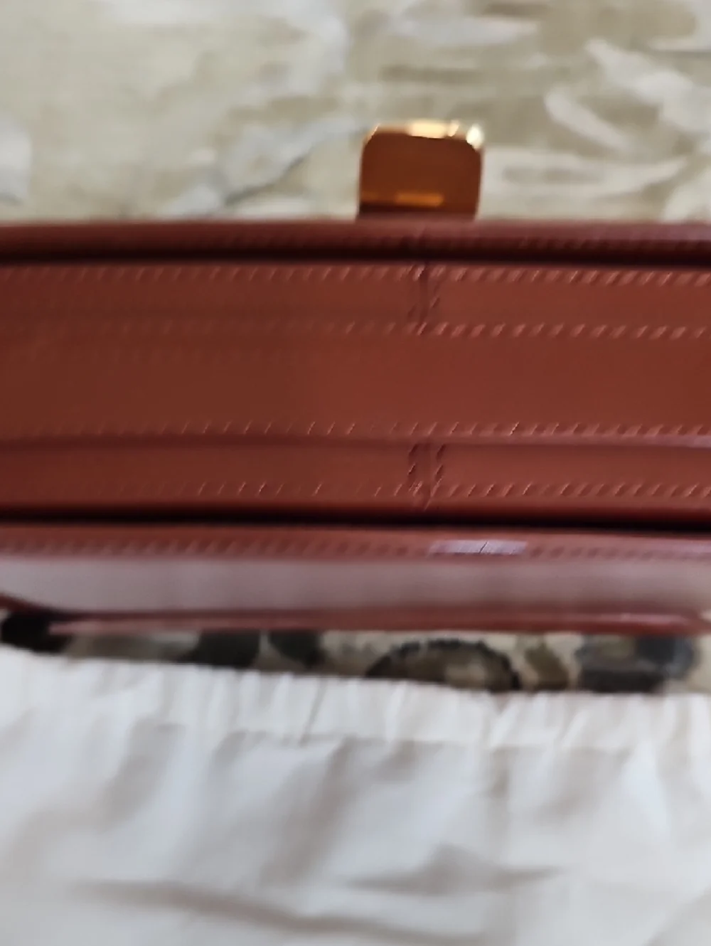A.P.C. Chestnut Brown Leather Crossbody with Gold Hardware - Picture 6 of 10